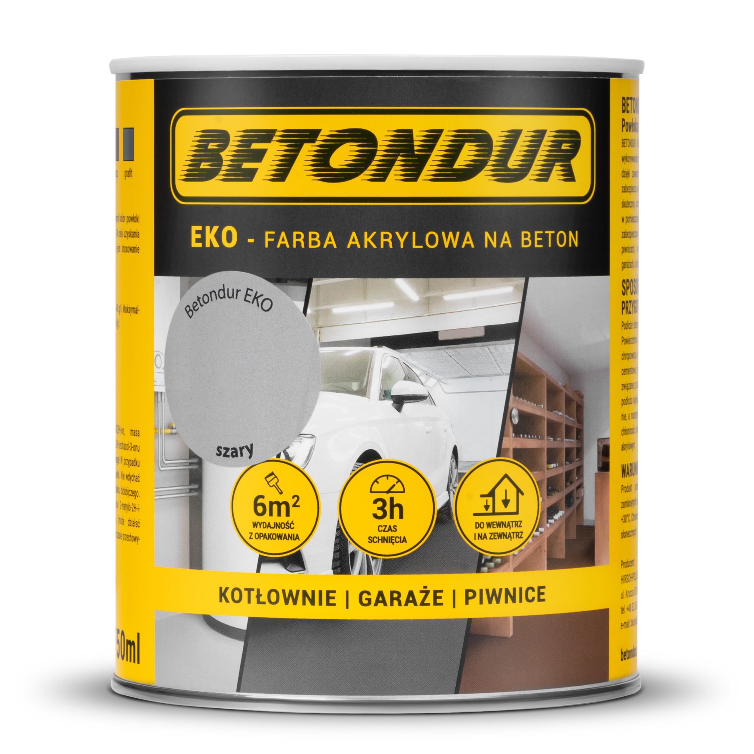 Farba Szara Betondur EKO 0 75L Farby Do Betonu I Efekty Do Dekoracji