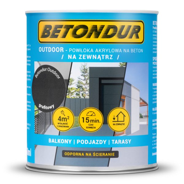 Betondur Outdoor - grafitowy 0,75l